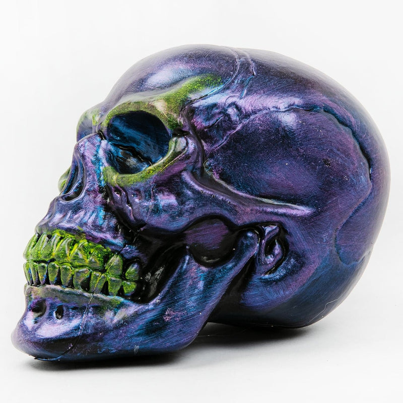 Dark Slate Gray Halloween Purple Slick Skull Halloween