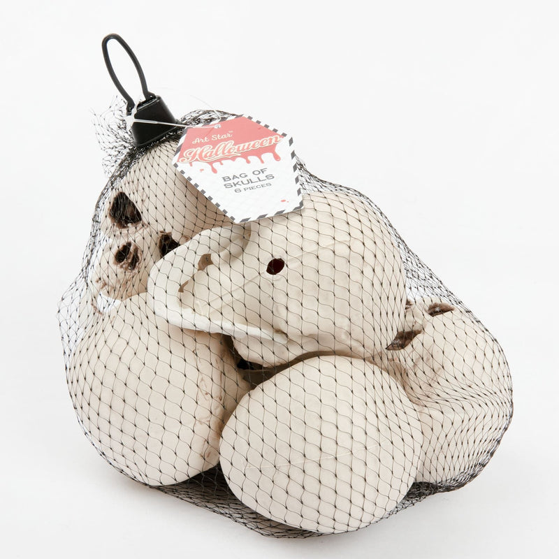 Gray Bag of Skull-6pcs Halloween
