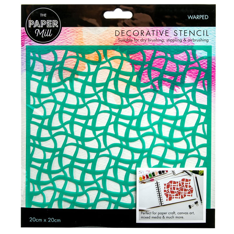 Dark Cyan The Paper Mill Decorative Stencil 20 x 20cm Warped Quilting and Sewing Tools and Accessories