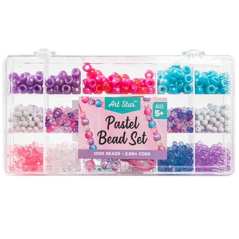 Light Gray Art Star Pastel Bead Set 1000pc Beads