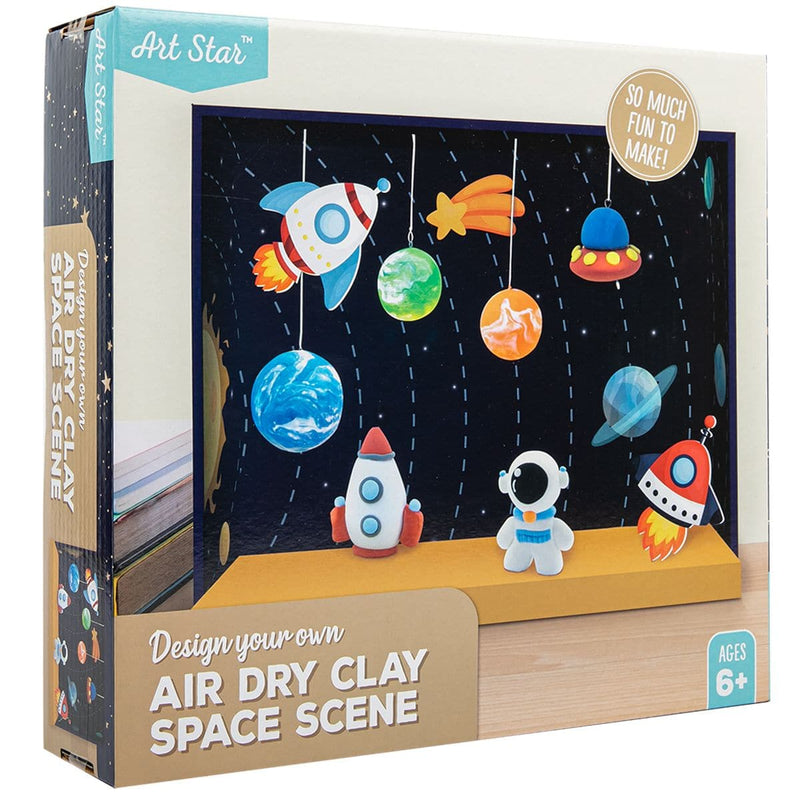 Dark Slate Gray Art Star Design Your Own Air Dry Clay Space Scene Kids Craft Kits
