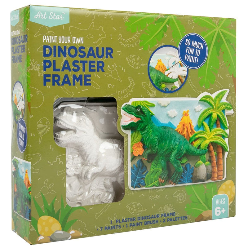 Olive Drab Art Star Paint Your Own Plaster Framed Dinosaur Kids Craft Kits