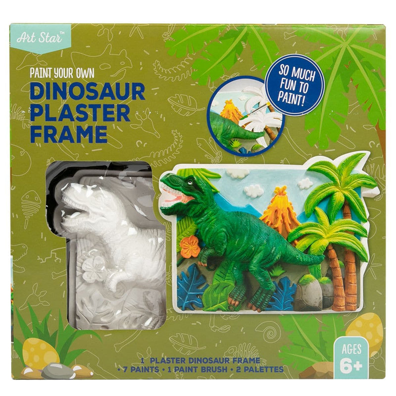 Olive Drab Art Star Paint Your Own Plaster Framed Dinosaur Kids Craft Kits