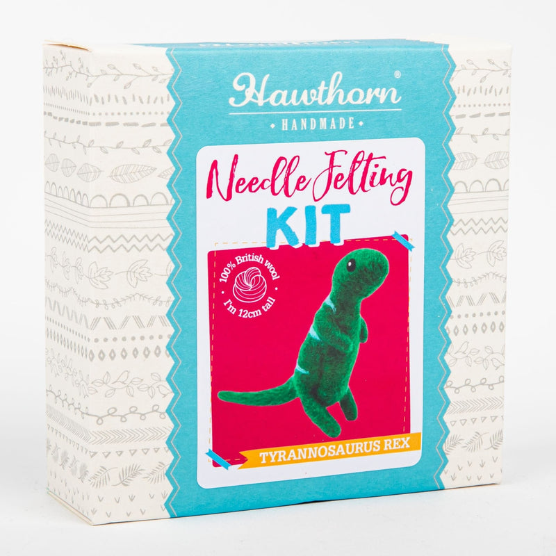 Medium Violet Red Hawthorn Handmade T-Rex Mini Needle Felting Kit Needle Felting Roving Tools and Accessories