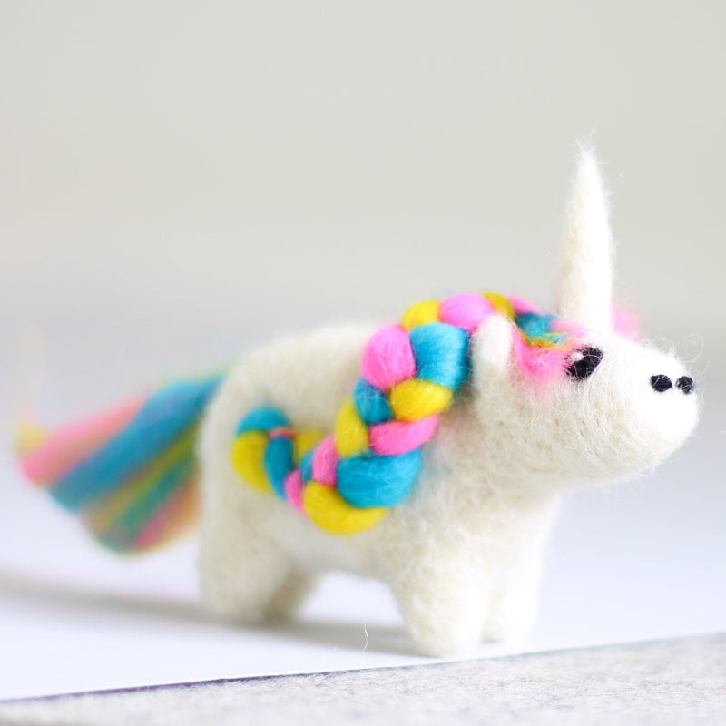 Gold Hawthorn Handmade Unicorn Mini Needle Felting Kit Needle Felting Kits