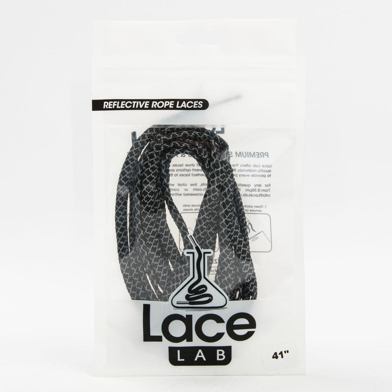 Dark Slate Gray Lace Lab Reflective Flat Laces Black 41" Leather and Vinyl Paint