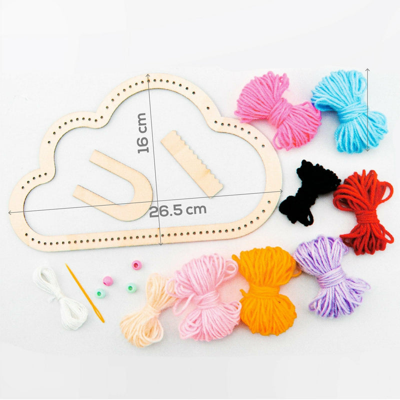 White Smoke Art Star Weave Your Own Cloud Wall Decoration Kids Craft Kits