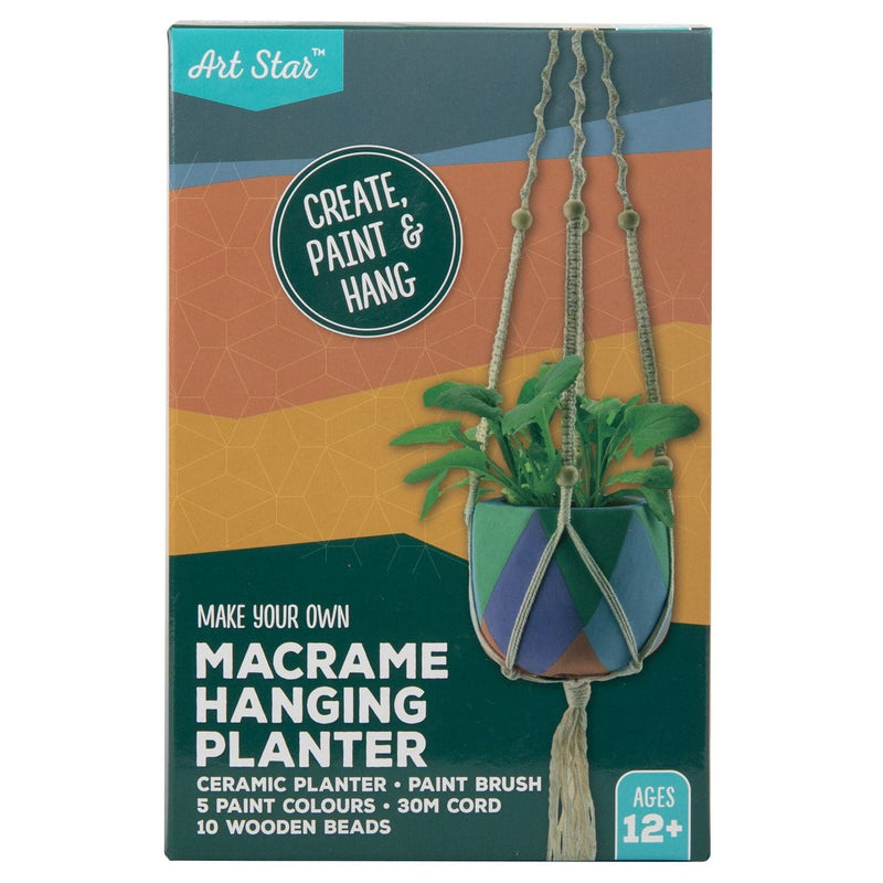 Rosy Brown Art Star Make Your Own Macrame Hanging Plant Pot Kids Craft Kits
