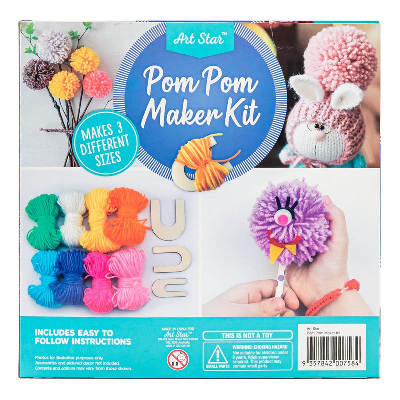 Light Gray Art Star Pom Pom Maker Kit Kids Craft Kits