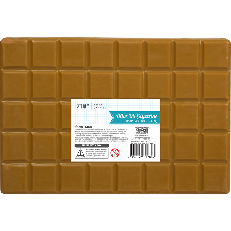 Sienna Urban Crafter Olive Oil and Glycerine Soap Base Block 600g Soap Bases