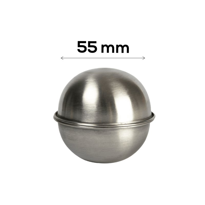 Slate Gray Urban Crafter Stainless Steel Bath Bomb Moulds 55mm diameter (Makes 1)