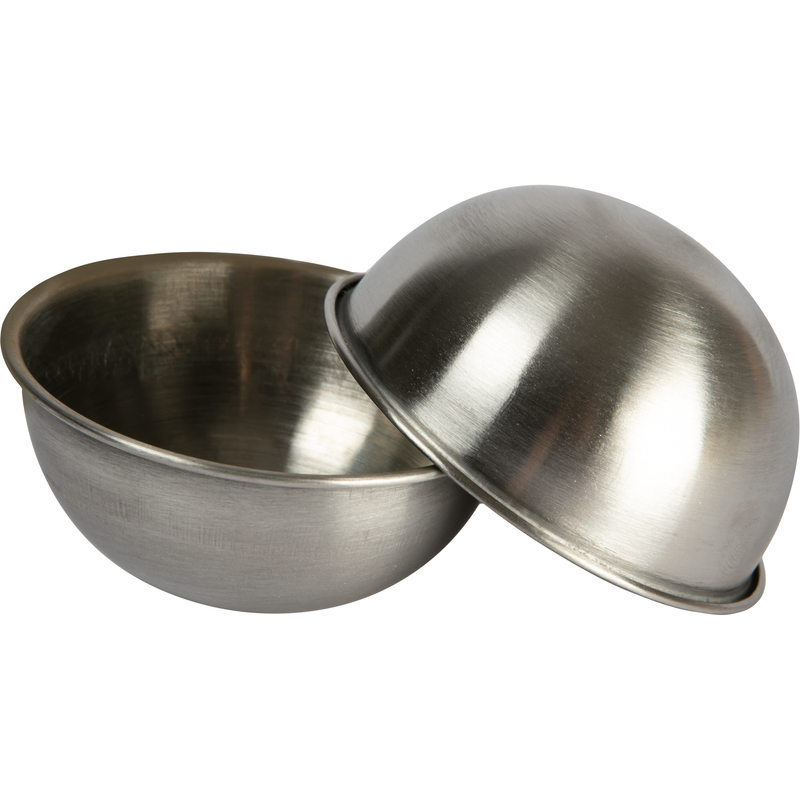Dim Gray Urban Crafter Stainless Steel Bath Bomb Moulds 65mm diameter (Makes 1) Soap Moulds