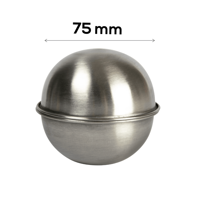 Slate Gray Urban Crafter Stainless Steel Bath Bomb Moulds 75mm diameter (Makes 1) Soap Moulds