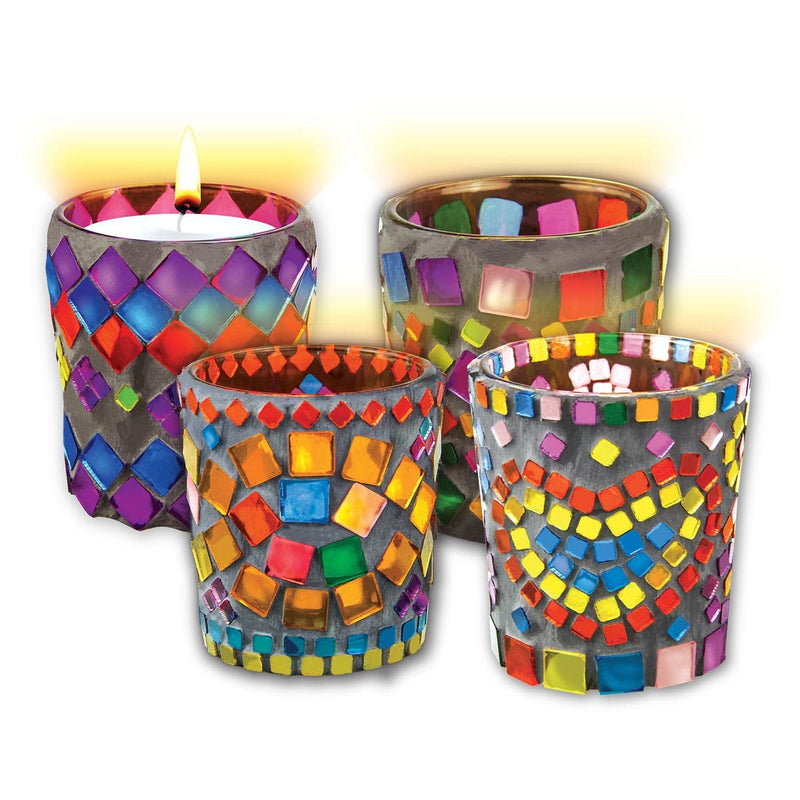 Dim Gray Art Star Make Your Own Mosaic Tealight Candles Makes 4 Kids Craft Kits