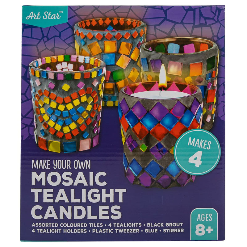 Dark Slate Gray Art Star Make Your Own Mosaic Tealight Candles Makes 4 Kids Craft Kits