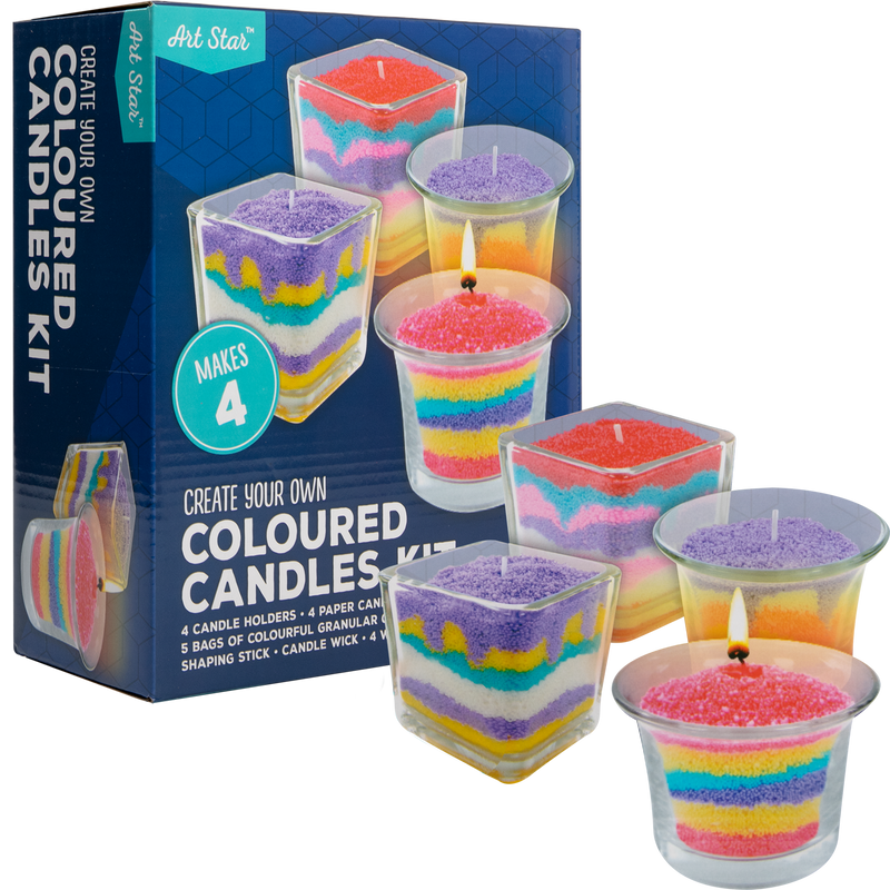 Dark Gray Art Star Create Your Own Coloured Candle Kit Makes 4 Kids Craft Kits