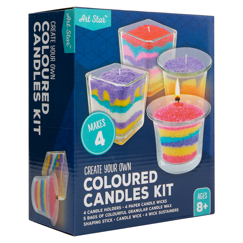 Tan Art Star Create Your Own Coloured Candle Kit Makes 4 Kids Craft Kits