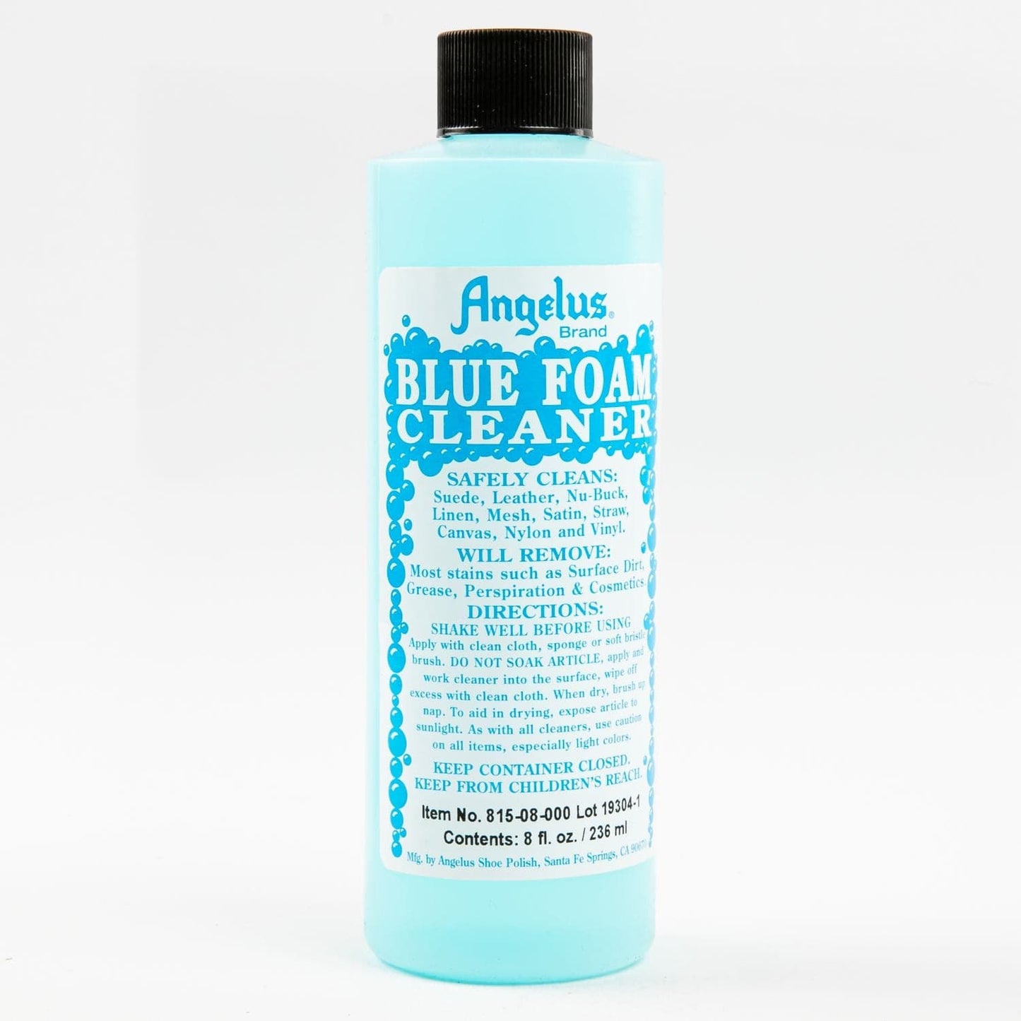Pale Turquoise Angelus Blue Foam Cleaner 236Ml Leather Care
