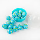 Light Sea Green Art Star Easter 6cm Printed Fillable Plastic Easter Eggs Inside Large Egg 20pc Easter