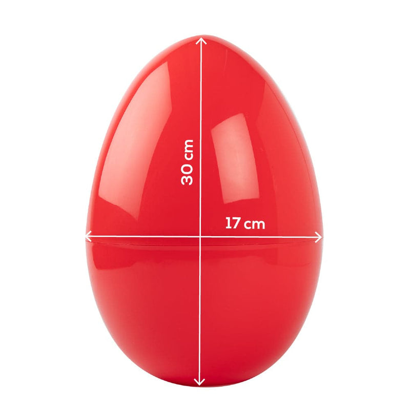 Firebrick Art Star Easter Large Fillable Plastic Egg Red 30x20cm Easter