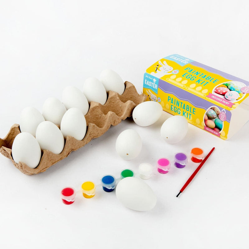 White Smoke Art Star Easter 6 x 4cm Paintable Egg Kit in Carton 12pc Easter