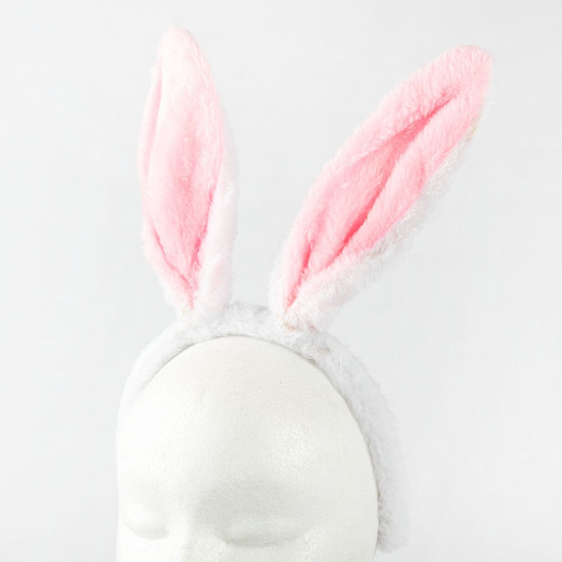 White Smoke Art Star Easter Plush Bunny Ears Headband Pink Easter