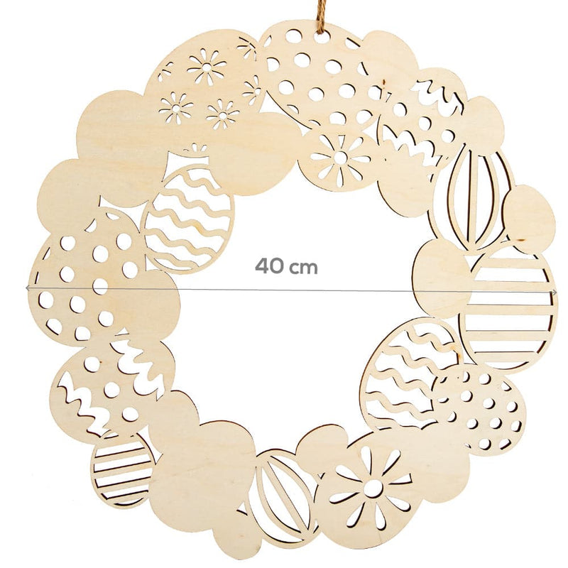 Wheat Art Star Easter Plywood Wreath 39.5 x 39.5 x 0.5cm Easter