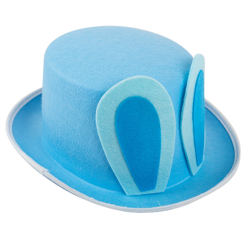 Sky Blue Art Star Easter Top Hat with Bunny Ears Blue 26 x 32 x 12cm Easter