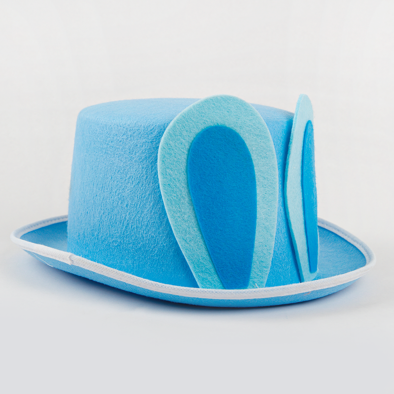 Art Star Easter Top Hat with Bunny Ears Blue 26 x 32 x 12cm