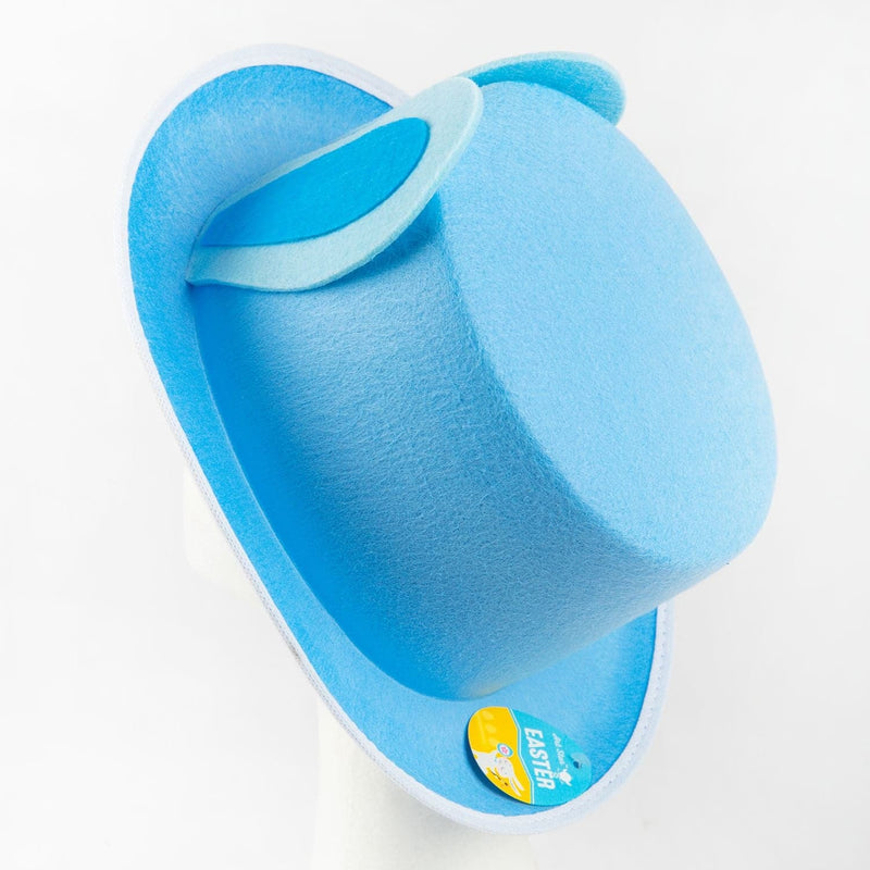 Medium Turquoise Art Star Easter Top Hat with Bunny Ears Blue 26 x 32 x 12cm Easter