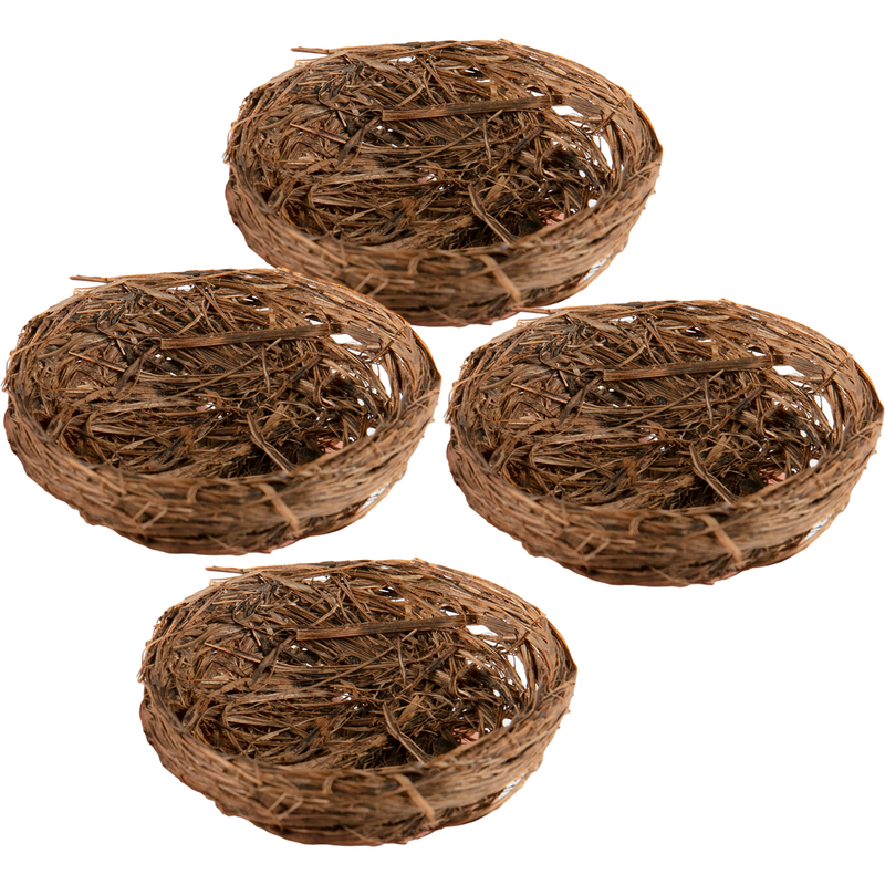 Saddle Brown Art Star Easter Sisal Nests 5cm diameter 4pc Easter