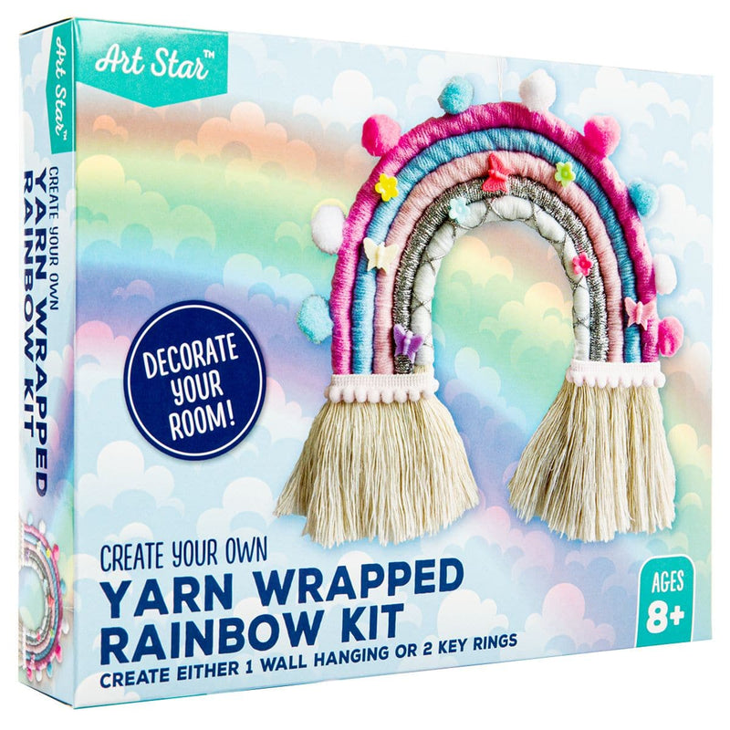 Light Gray Art Star Create Your Own Yarn Wrapped Rainbow Yarn Wrapping Kids Craft Kits