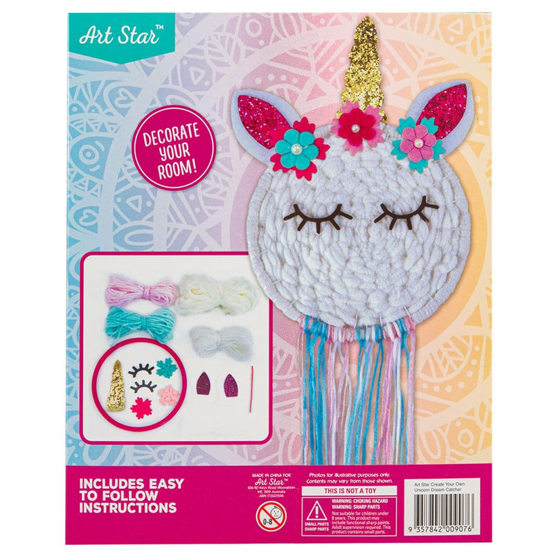 Light Gray Art Star Create Your Own Unicorn Dream Catcher Kids Craft Kits