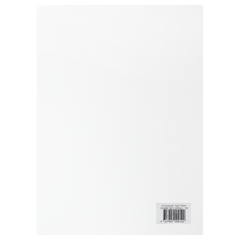 White Smoke Art Spectrum  Yupo  Paper 158GSM 788 X 1091Mm - 125 Sheets Per Packet Pads