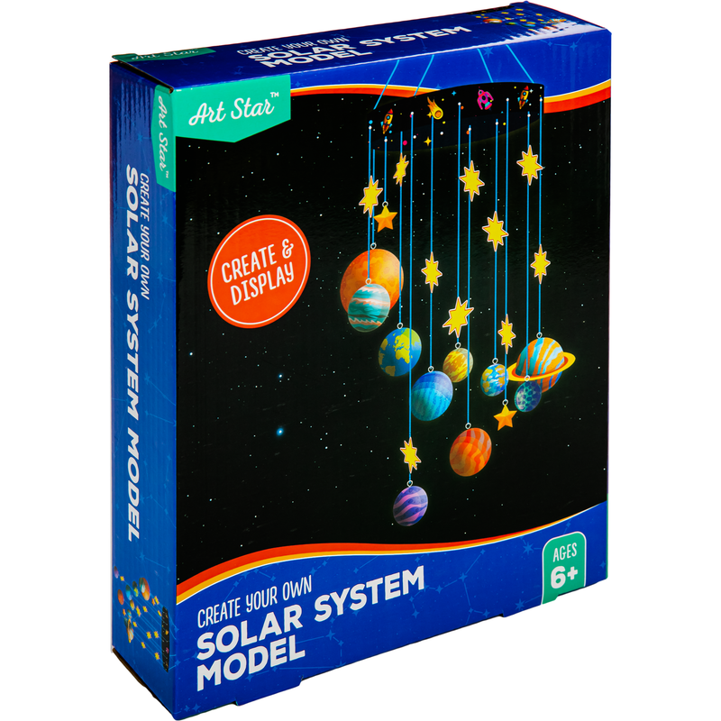 Dark Salmon Art Star Create Your Own Solar System Model Kids Craft Kits