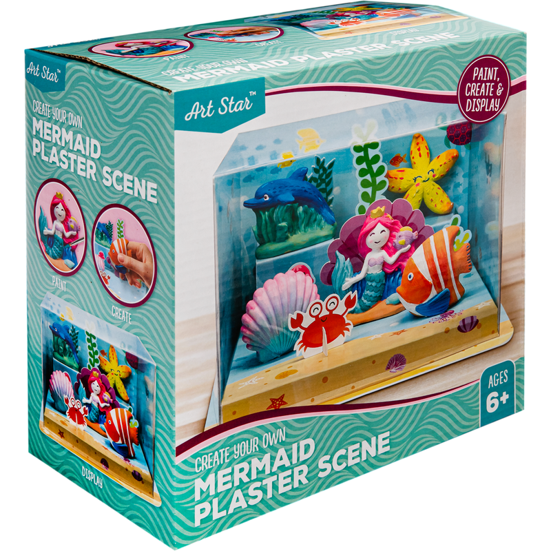Gray Art Star Create Your Own Mermaid Plaster Scene Kids Craft Kits
