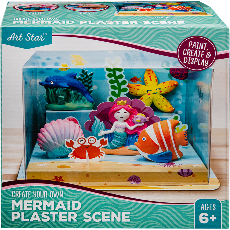 Gray Art Star Create Your Own Mermaid Plaster Scene Kids Craft Kits