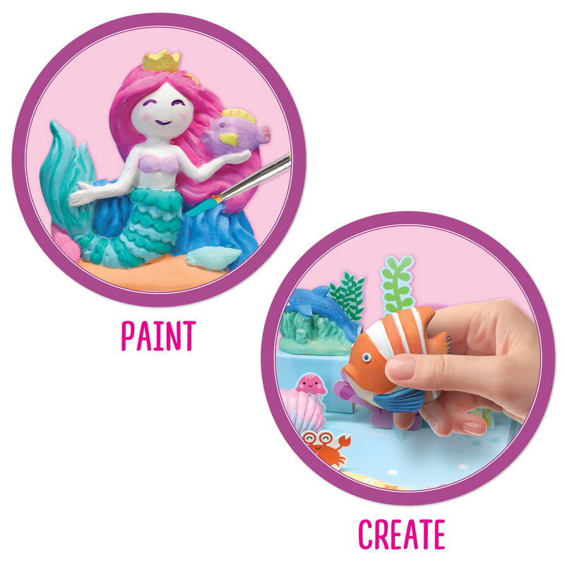 Thistle Art Star Create Your Own Mermaid Plaster Scene Kids Craft Kits