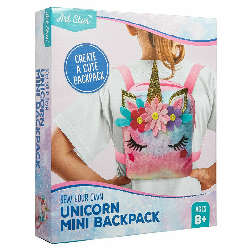 Light Gray Art Star Sew Make Your Own Mini Unicorn Backpack Kids Craft Kits