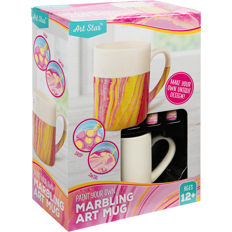 Gray Artstar Paint Your Own Marbling Art Mug Kids Craft Kits