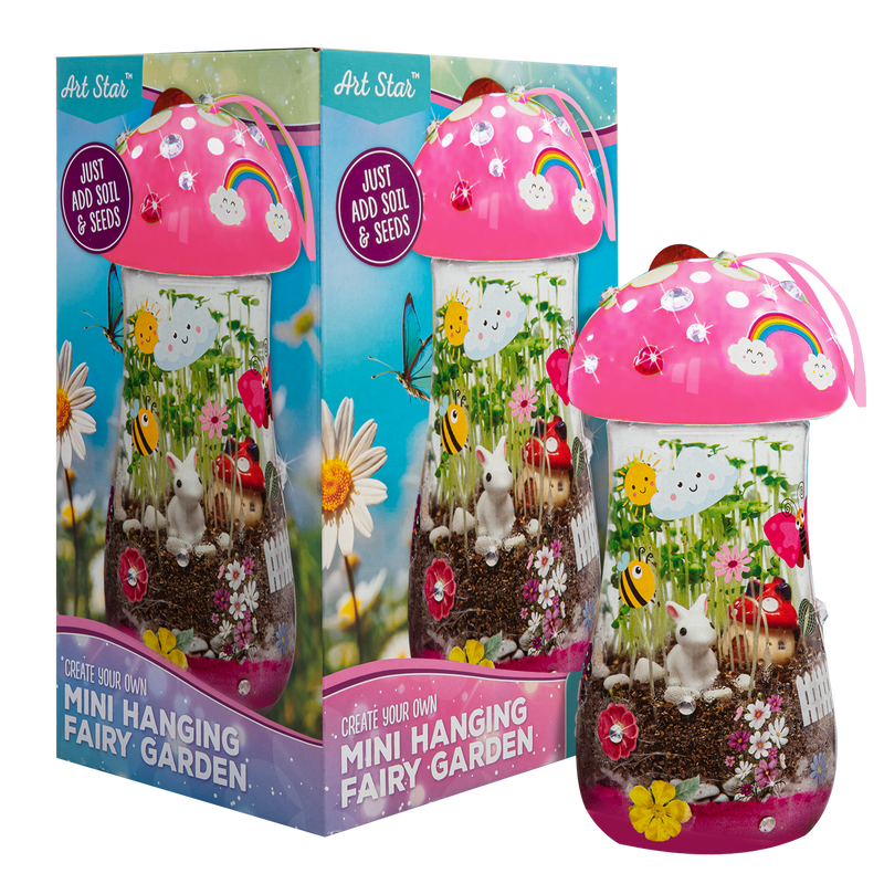 Rosy Brown Art Star Create Your Own Mini Hanging Fairy Garden Kit Kids Craft Kits