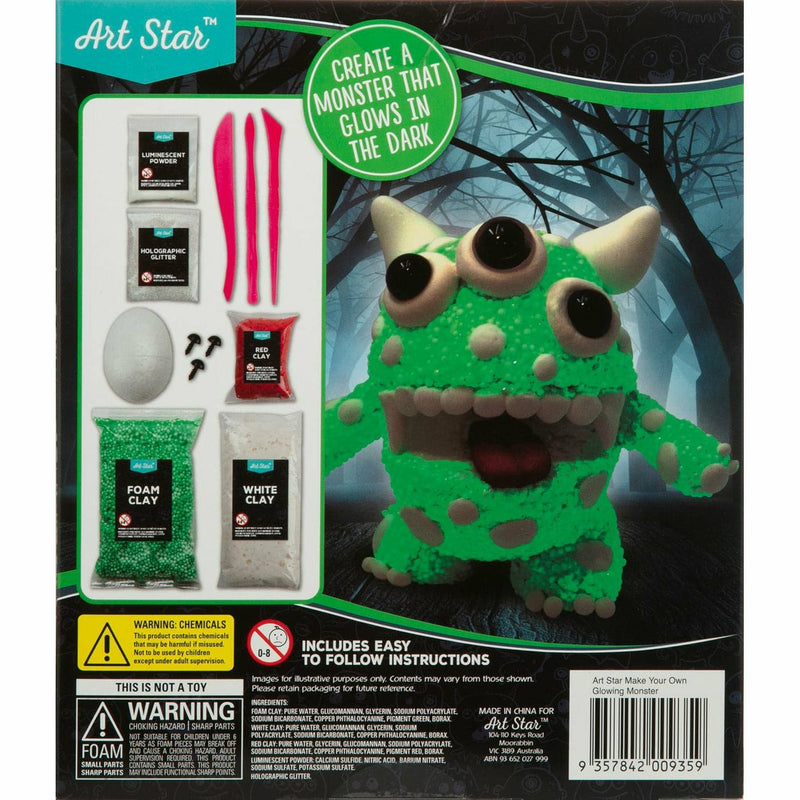 Gray Art Star Make Your Own Glowing Monster Kids Craft Kits