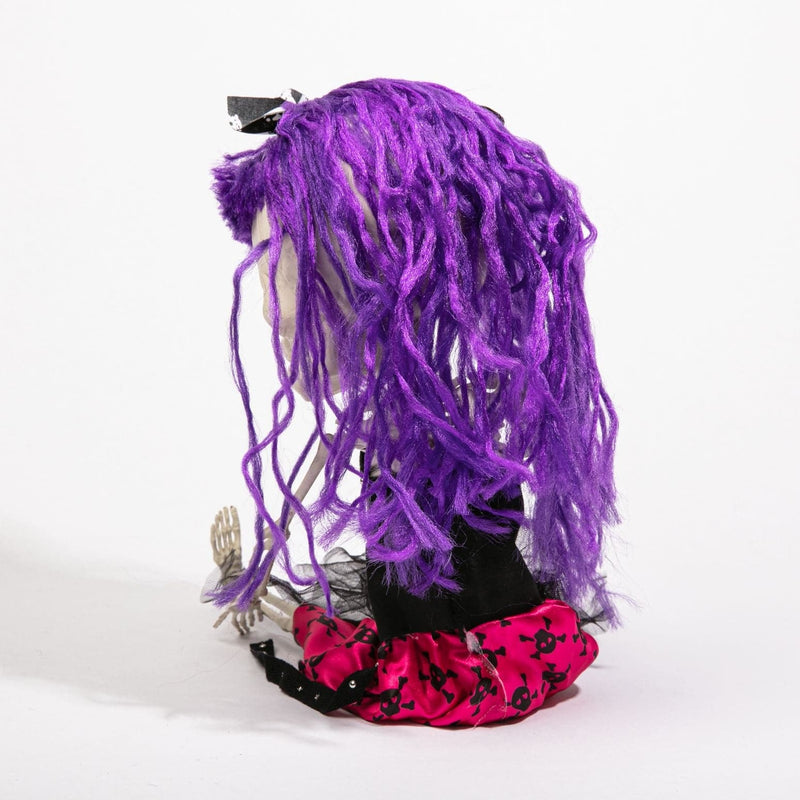 Midnight Blue Hanging Big Head Punk Girl Skeleton 45cm Halloween