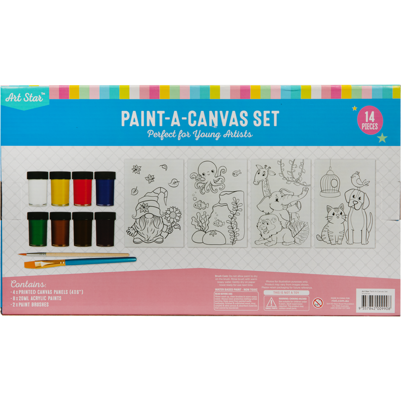 Gray Art Star Painting Activity Set (14 pieces) Kids Painting Sets
