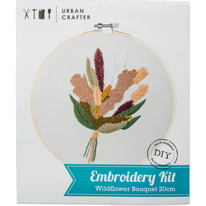 Urban Crafter DIY Wildflower Bouquet Embroidery Kit