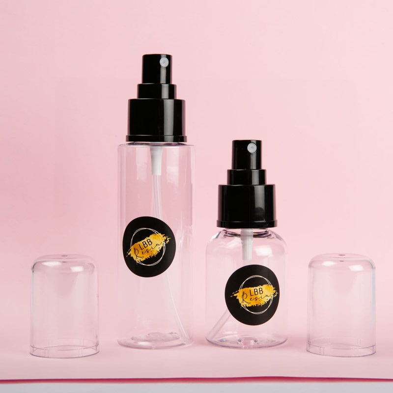 Pink LBB Resin Accessory- Clear Spray Bottle with Cap Set of 2 Modelling and Casting Tools and Accessories