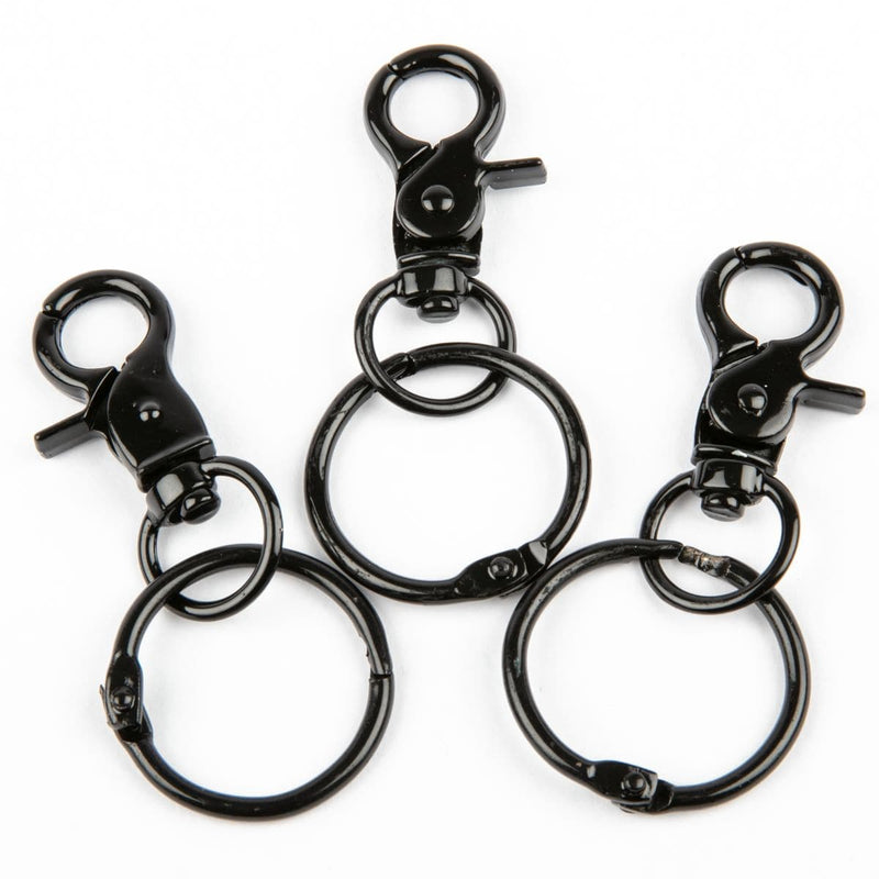 Lavender LBB Resin Accessory- Lobster Clasp Keyring With Hook 5 pack Black Modelling and Casting Tools and Accessories