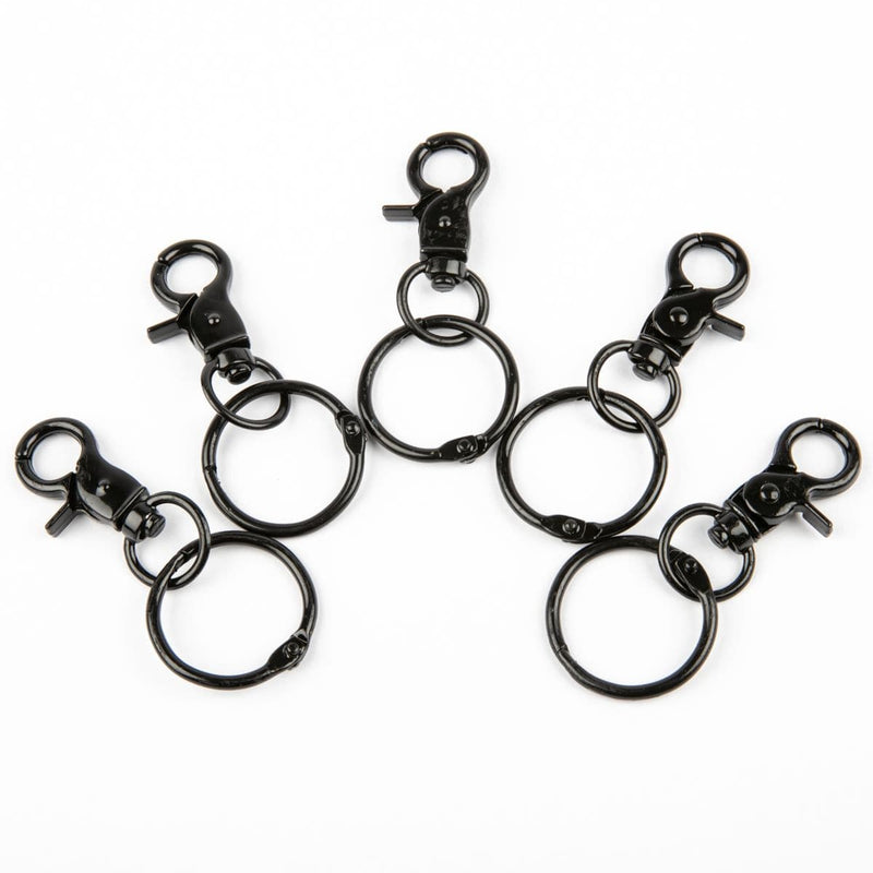 Lavender LBB Resin Accessory- Lobster Clasp Keyring With Hook 5 pack Black Modelling and Casting Tools and Accessories