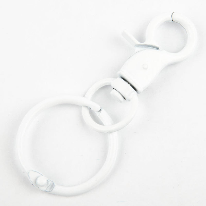 White Smoke LBB Resin Accessory- Lobster Clasp Keyring With Hook 5 pack White Modelling and Casting Tools and Accessories