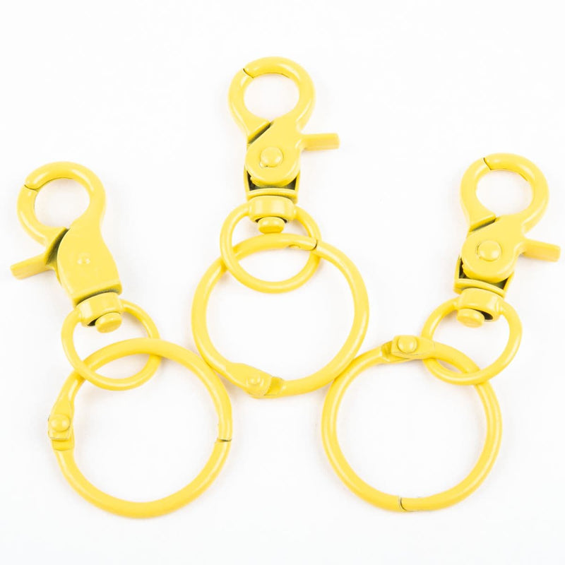 Beige LBB Resin Accessory- Lobster Clasp Keyring With Hook 5 pack Yellow Modelling and Casting Tools and Accessories